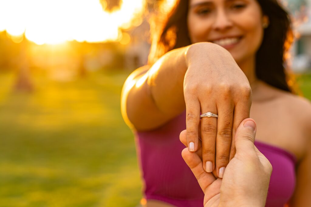 anel de noivado para o pedido de casamento
