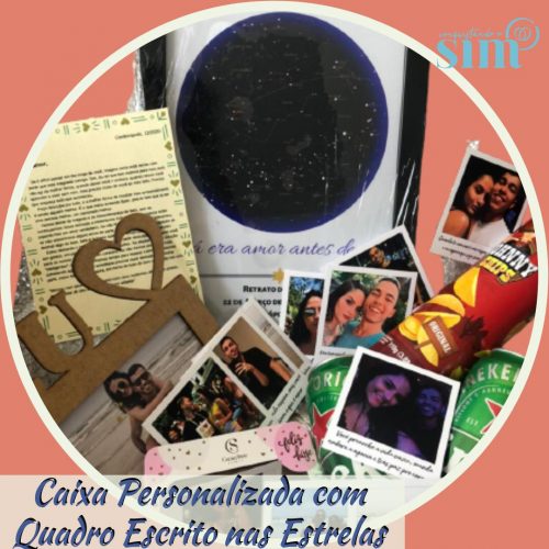 Caixa personalizada + Quadro escrito nas estrelas