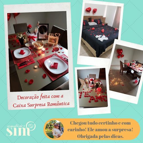 Caixa surpresa romantica montada